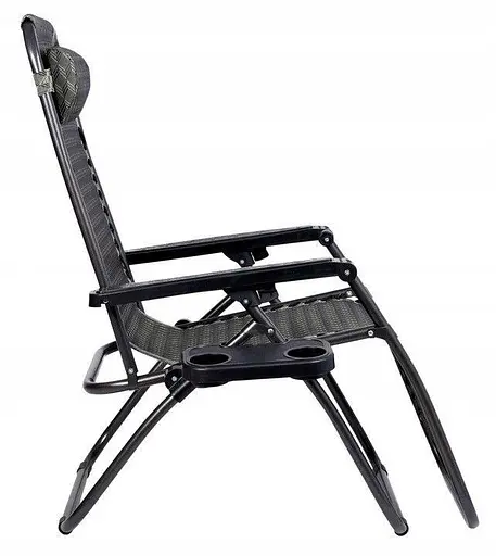 Шезлонг SpringFun Zero Gravity розкладне садове крісло з підголовником 7 кг - фото 4