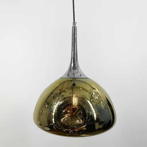 Світильник з м‘ятим склом золотого кольру | Арт. 0565/1 GD | Line F - фото 3