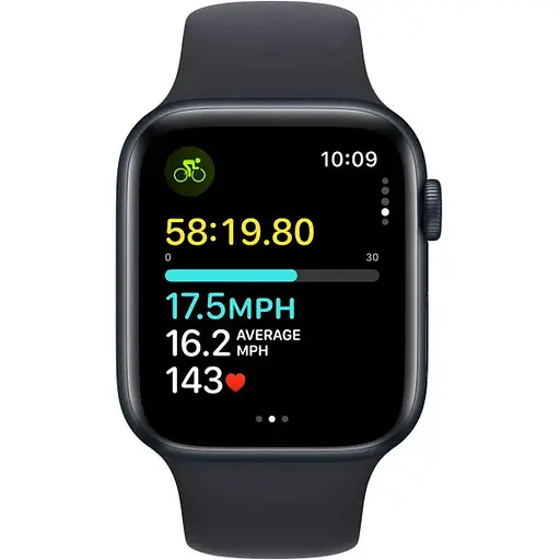 Apple Watch SE 2 GPS 44mm Midnight Aluminium with Midnight Sport Band M/L MRE93 UA - фото 3