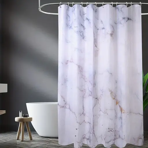Тканинна шторка для ванної кімнати TIANA KRAINE Marble Rose, без кілець. Розмір 200х180 - фото 3