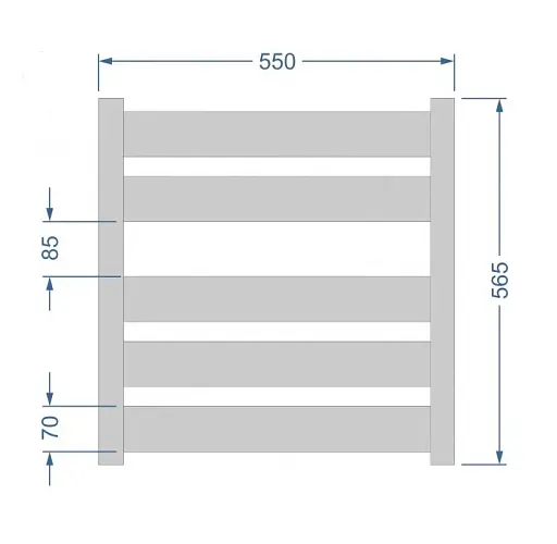Рушникосушка водяна Heizung Париж WP 5/55 565х550 мм 540 Вт Білий 30412 - фото 2