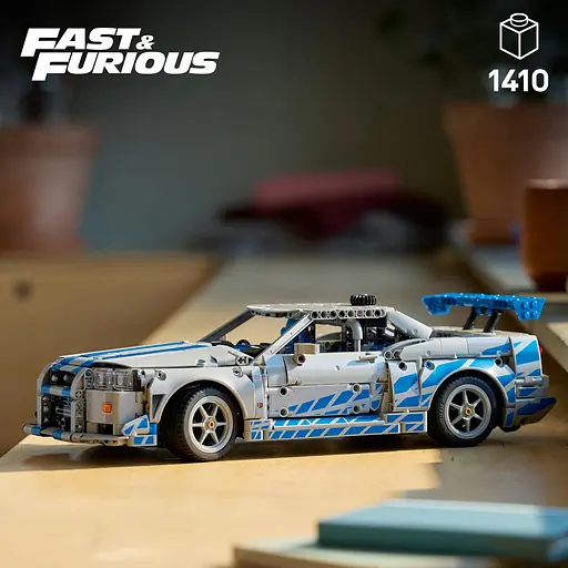Конструктор LEGO Technic Двойной форсаж Автомобиль Nissan Skyline GT-R (R34) 1410 деталей (42210) - фото 14