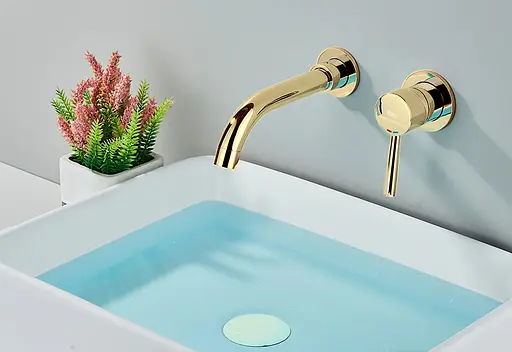 Смеситель для умывальника Rea Lungo Long + Box скрытого монтажа gold REA-B0370 Золотой - фото 2