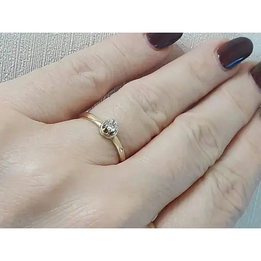 Золоте кільце Гаразд з діамантом. 3022431 17 - фото 2