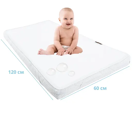 Наматрасник водонепроницаемый Papaella детский с резинками 60х120х15 см (8000035491) - фото 2