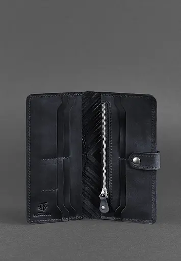 Кожаное женское синее портмоне 7.0 - фото 5