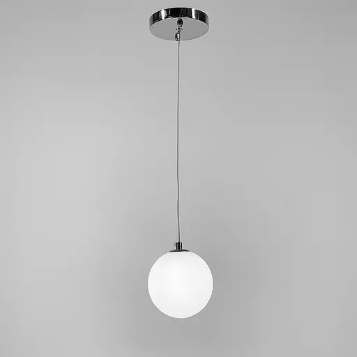 Підвіс в хромовому корпусі з білим плафоном Line.F 0286/1 CR+WT - фото 1