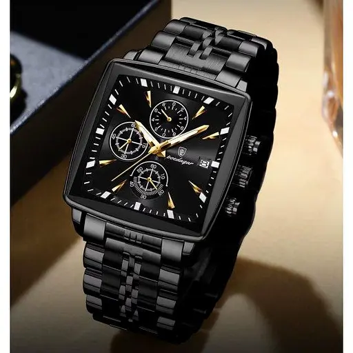 Чоловічий наручний годинник Poedagar Parus (Чорний) - фото 3