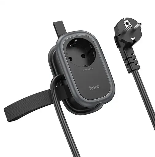 Сетевой удлинитель Hoco NS7 Sharp USB-C/USB-A Черный - фото 3