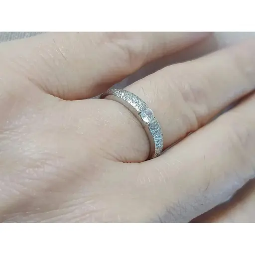 Серебряное кольцо Silvex 925 с алмазной гранью и фианитом. К2Ф/867 16,5 - фото 2