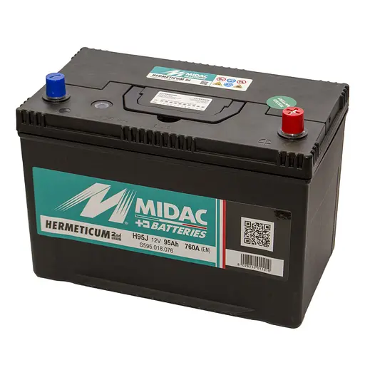 Акумулятор 6СТ-95A MIDAC HERMETICUM Asia, 12V, 95Ah (-/+), 12В, EN760А - фото 3