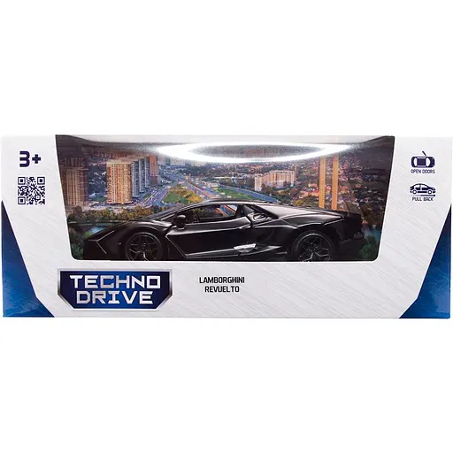 Автомодель TechnoDrive Lamborghini Revuelto матовый черный (250934UBl) - фото 12