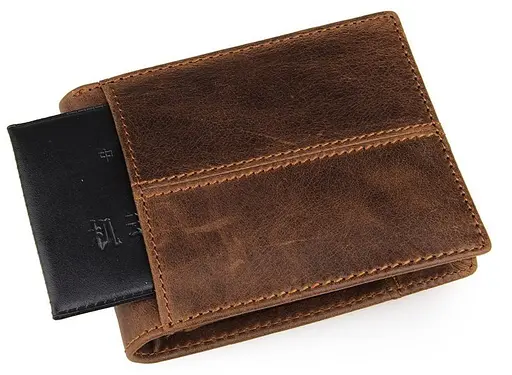 Мужской кожаный кошелек Vintage 12x9.5 см acs0015367 - фото 6