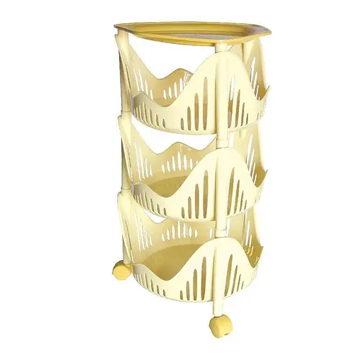 Етажерка на коліщатах CUCINOTTO D.40x64,5h з 3 полицями, сіро-бежевий