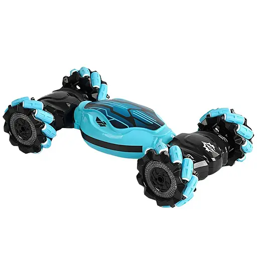Машина на радиоуправлении 3788-1-02 трюковая, управление браслет и пульт, музыка, свет, пульт 2.4GHz, аккумулятор 3.7V, синий