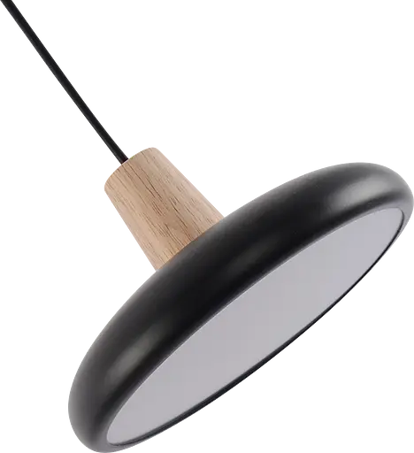 Подвесная люстра XI3342-1 черный + дерево - фото 5