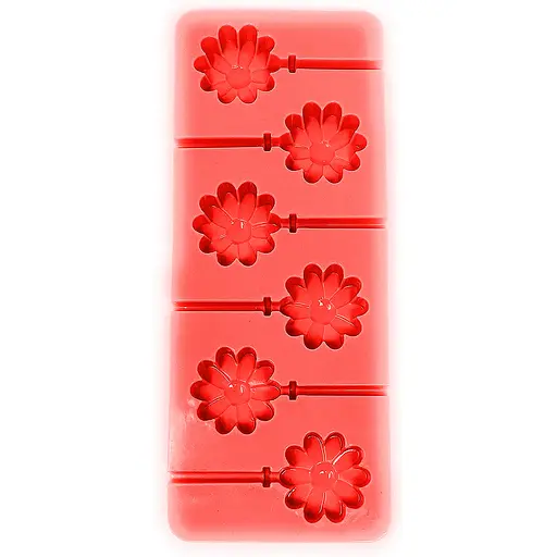 Силиконовая форма для леденцов и конфет на палочке "Цветок", Kitchen Master Красный 87396 - фото 1