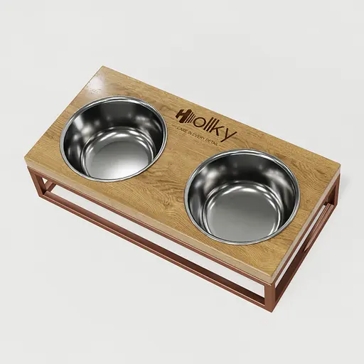 Hollky Base S — миски на підставці для маленьких собак та котів (2 × 0,45 л) - фото 8