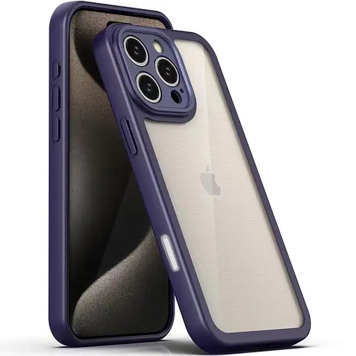 Чехол Epik TPU Transparent + Colour 1.5 мм для Apple iPhone 16 Pro 6.3 Purple