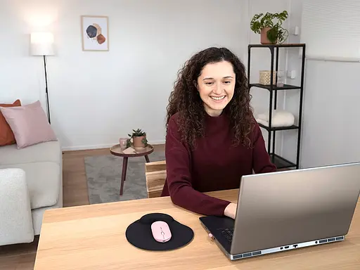 Trust Миша Puck Rechargeable Ultra-Thin BT WL Silent Pink - фото 9