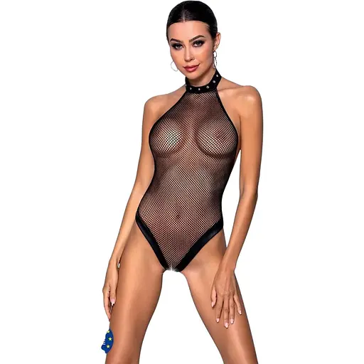 Боди-халтер с открытым доступом Passion MOONLIGHT Body L/XL black