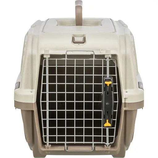 Контейнер-переноска для собак и кошек Trixie Skudo 1 пластиковая до 12 кг XS 30х32х49 см коричневая - фото 4