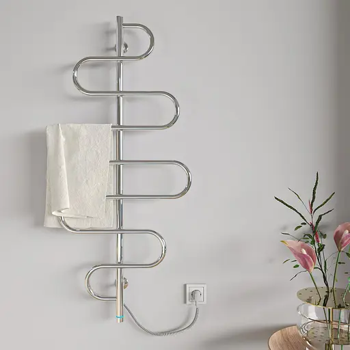 Электрический полотенцесушитель Kosser Лиана 1200x570 ЕLR рег. РЛ01ЕLR, Хром, нижнее - фото 4