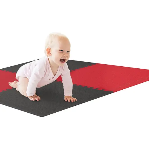 Мат-пазл Hop-Sport EVA 2см HS-A020PM - 4 частей красно-черный - фото 4