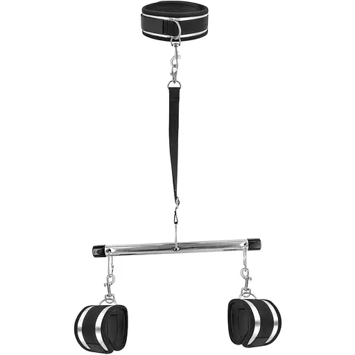 Фіксатор для рук та шиї Fetish Tentation Submission Handcuffs and Collar чорний