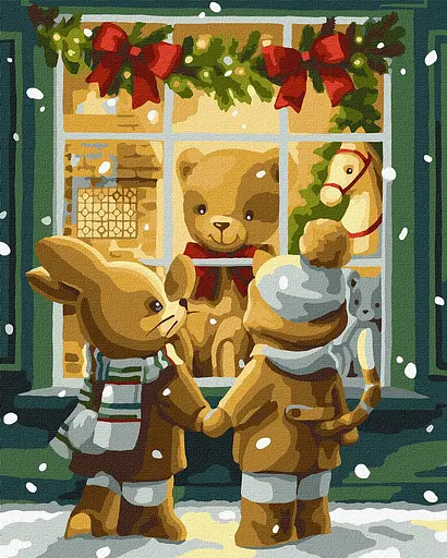 Набор для росписи по номерам Магазин игрушек, 40x50 см, КНО6553