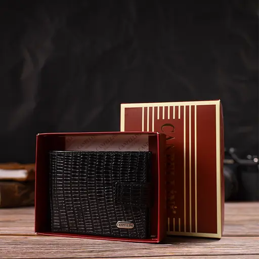 Мужской кожаный кошелек Canpellini 11х8.3х1 см acs0025705 - фото 8