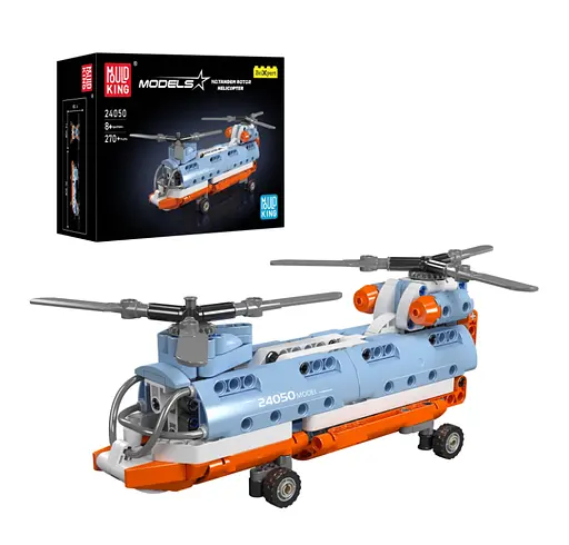 Конструктор вертоліт Mould King  Tandem Rotor Helicopter з тандемним ротором авіація 270 деталей - фото 2