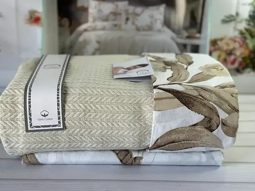 Постільна білизна з в’язаним пледом Bej Romeo Home pbe0051437 - фото 2