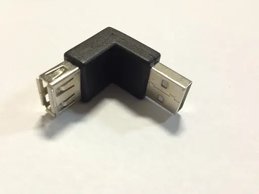 Перехідник штекер USB A- гніздо USB A кутовий - фото 3