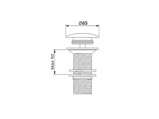 Донний клапан Newarc 740773E, Бронза - фото 2
