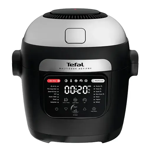 Мультиварка-мультипіч Tefal Multicook Actifry чорний 1334 Вт (MY741CF1) - фото 1