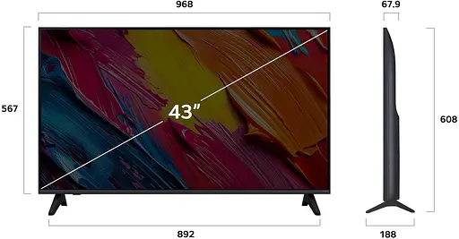 LG Телевізор 43" QNED 4K 60Hz Smart WebOS Black - фото 3