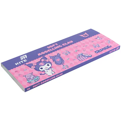 Пластилін восковий Kite Kuromi 18 кольорів 360 г (HK24-085)