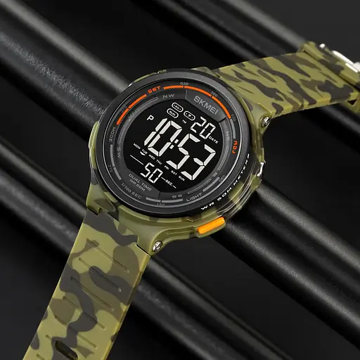 Чоловічий наручний годинник Skmei 1841 Зелений камуфляж - фото 5
