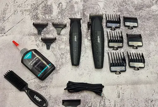 Профессиональный набор VGR V-640 (Машинка для стрижки + Триммер, 9000 об/мин, LCD-дисплеи) - фото 5
