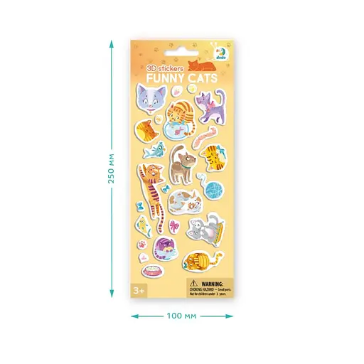 Набор 3D-наклеек «Забавные котики» DoDo 300845 - фото 2