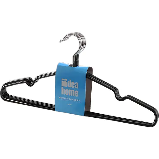 Вешалка для одежды Idea Home 40.5×21×0.3 см 8 шт. темно-серая (7043035)