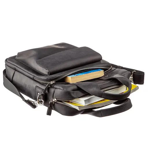 Чоловіча шкіряна сумка SHVIGEL 25х33х7 см sum0012770 - фото 3