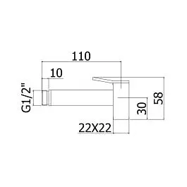Лейка гигиенического душа Paffoni Tweet Square black matt ZDOC121NO, Черный матовый - фото 2