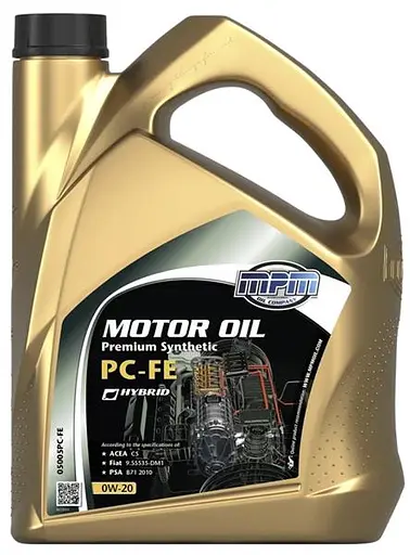 Моторна олива MPM PC-FE Premium Synthetic PC-FE 0W-20 5л (05005PC-FE)