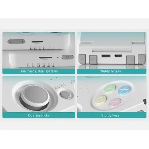 Ігрова консоль Miyoo FLIP + 8000 Ігор 64GB (White) - фото 3