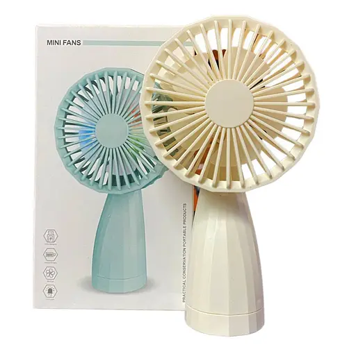 Ручной портативный вентилятор Mini Fan 6601 на аккумуляторе с ручкой мини вентилятор - фото 4