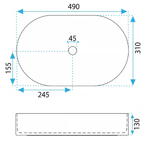 Умивальник Rea Vanda white накладний REA-U0603, Білий - фото 5