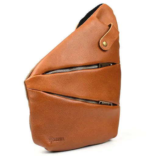 Кожаная мужская сумка через плечо TARWA 23х28х4 см sum0025824 - фото 8