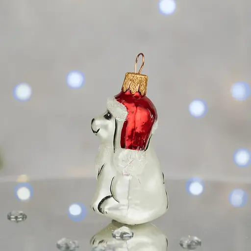 Ялинкова прикраса Санта Шоп Святковий песик скло (4820001180121) - фото 4